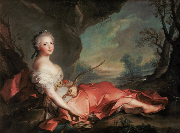 Portrait of Maria Adelaide of France, daughter of Louis XV dressed as Diana from Jean Marc Nattier