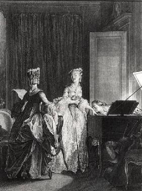 The Harpsichord, illustration from 'La Nouvelle-Heloise'