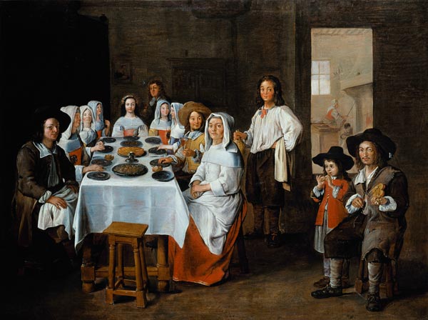 Eine Familie beim Essen from Jean Michelin