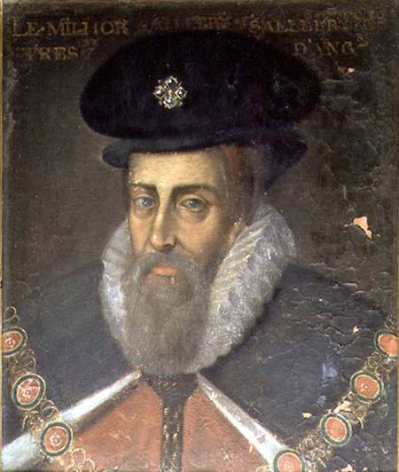 Portrait of Robert Cecil (c.1563-1612) 1st Earl of Salisbury and 1st Viscount Cranborne from Jean Mosnier