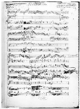 Opening page of the score of ''Les Paladins'', opera