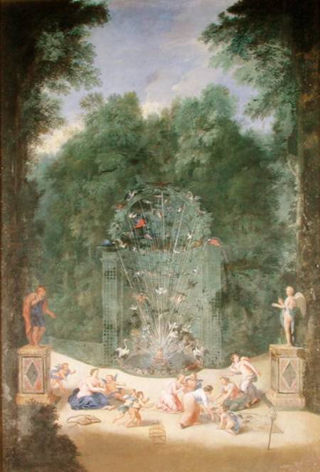 The Groves of Versailles: View of the Entrance to the Maze with Birds, Nymphs and Cherubs from Jean the Younger Cotelle