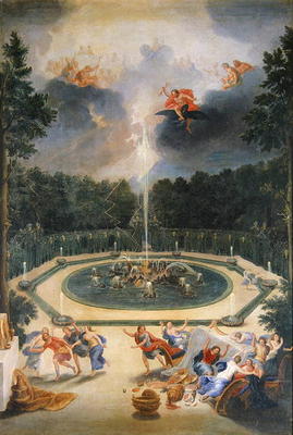 The Groves of the Versailles. View of the Fountain of Enceladus with the Feast of Lycaon (oil on can from Jean the Younger Cotelle