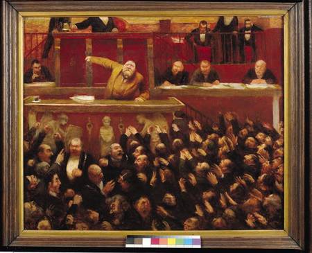 Jean Jaures (1859-1914) Speaking at the Tribune of the Chamber of Deputies from Jean Veber