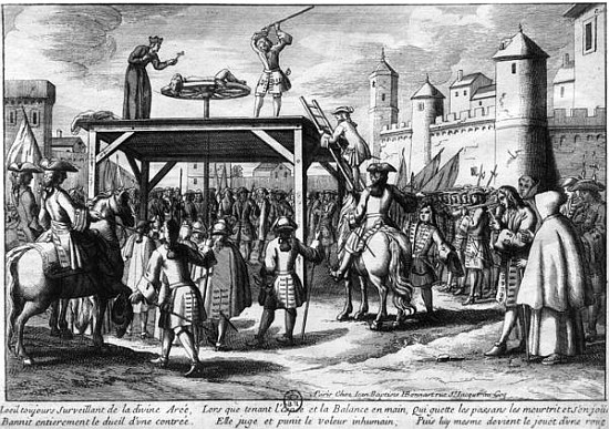 The Torture on the Wheel from Jean Baptiste Henri Bonnart