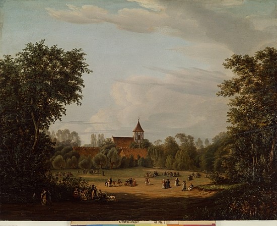View of the village church, Pankow from Jean Bartheleney Pascal