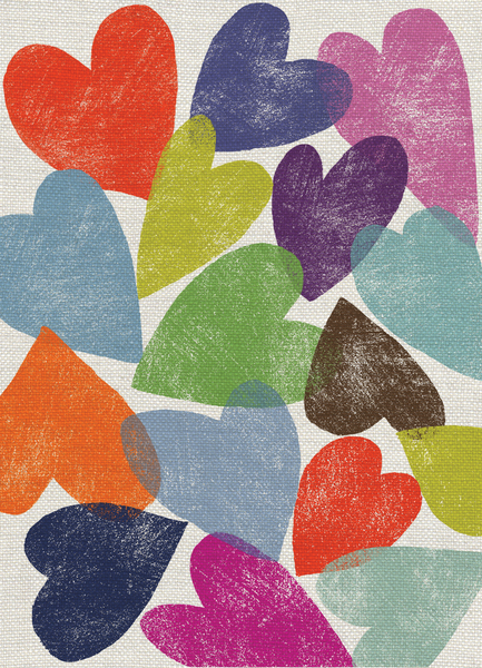 Printed Hearts from Jenny Frean