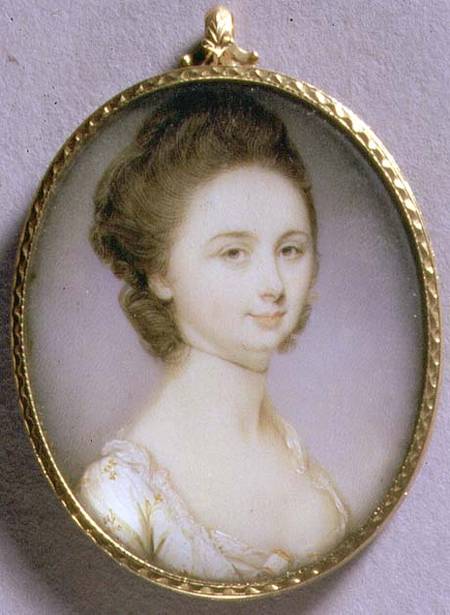 Portrait Miniature of a Lady in a White Dress from Jeremiah Meyer