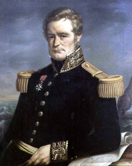 Portrait of Jules Sebastien Cesar Dumont d'Urville (1790-1842) French admiral and explorer from Jerome Cartellier