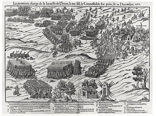 The Battle of Dreux, 19th December 1562 from J. J. Perrissin