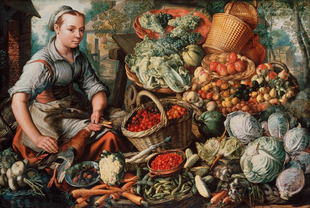 Obst- und Gemüsestilleben mit Marktfrau. from Joachim Beuckelaer