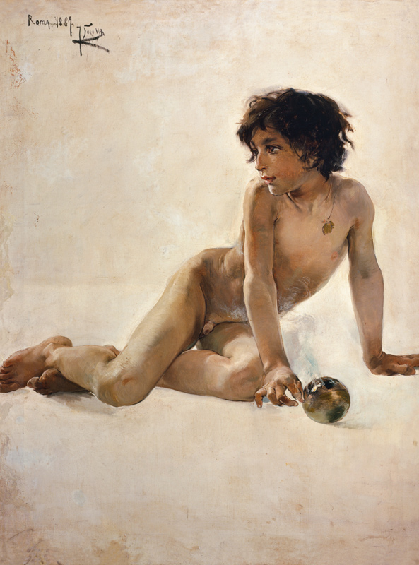 Bildnis eines nackten Knaben(Akademia) from Joaquin Sorolla