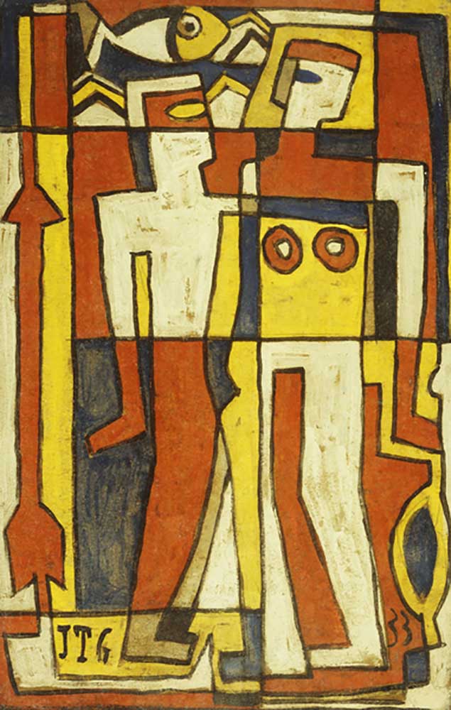 Zwei Figuren; Dos Figuras, 1933 from Joaquin Torres-Garcia