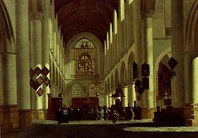 Inneres der Grossen St. Bavo-Kirche in Haarlem from Job Adriaensz Berckheyde