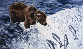 Alaskan Brown Bear, 2002 (oil on canvas) 