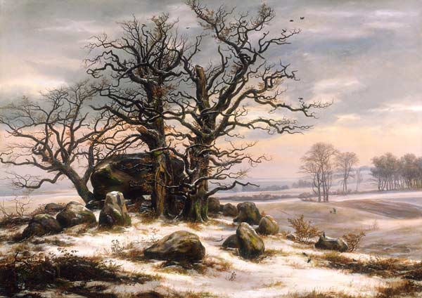 Hünengrab im Winter from Johan Christian Clausen Dahl