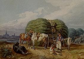 Erntewagen (mit Ansicht von Wien im Hintergrund) from Johann Adam Klein