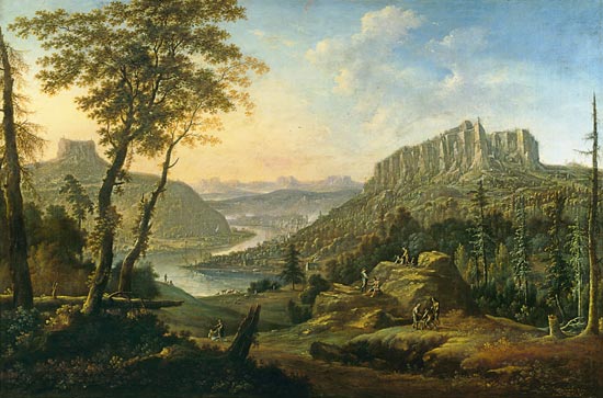 Prospekt der Festung Königstein from Johann Alexander Thiele