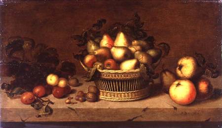 Still Life of Fruit in a Basket (panel) from Johann Bouman