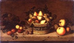 Still Life of Fruit in a Basket (panel)