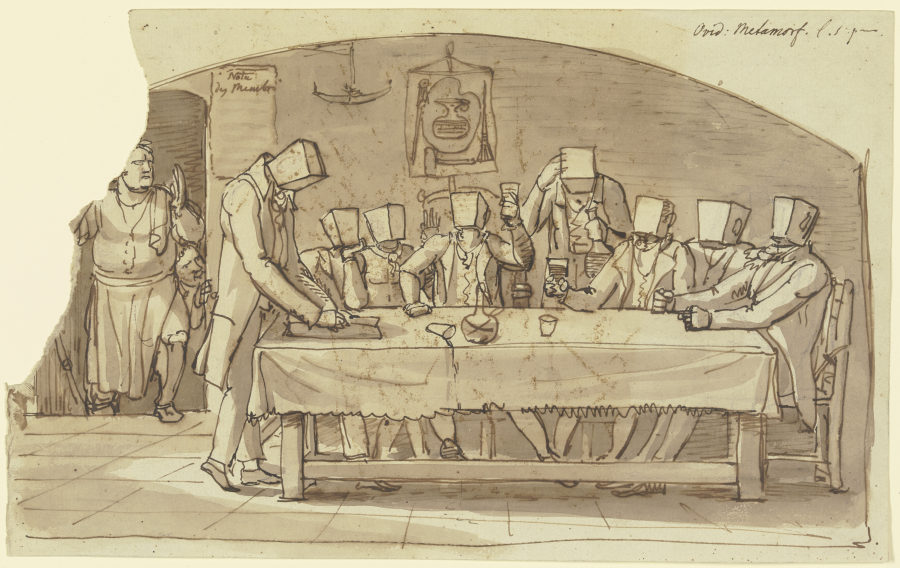 Künstlerscherz in einer Osteria zu Rom from Johann Christian Reinhart