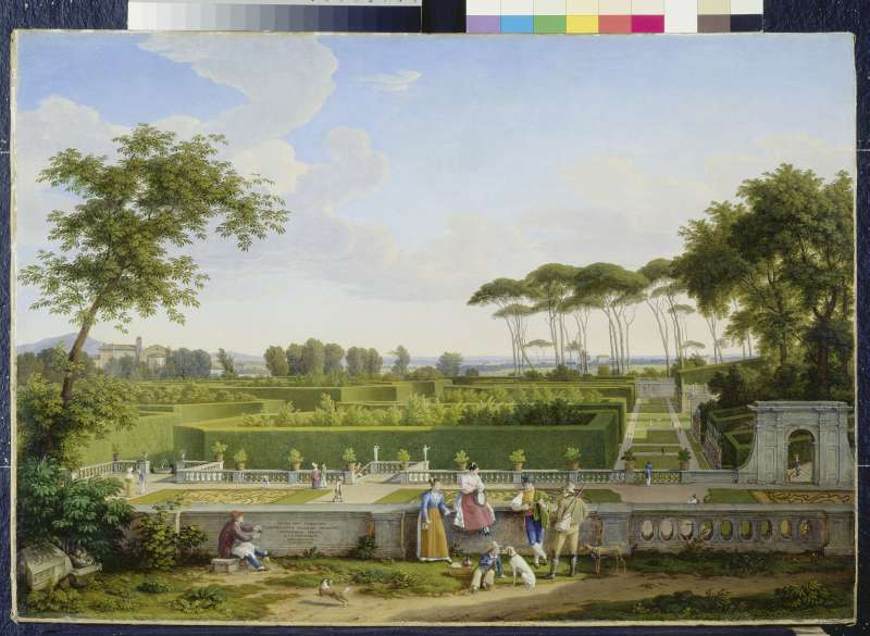 Park der Villa Pamphili from Johann Christian Reinhart