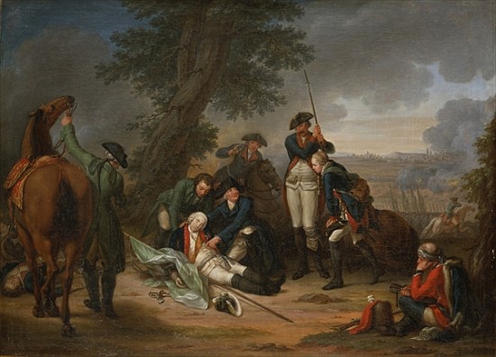 The Death of Field Marshal Schwerin at the Battle of Prague from Johann Christoph Frisch
