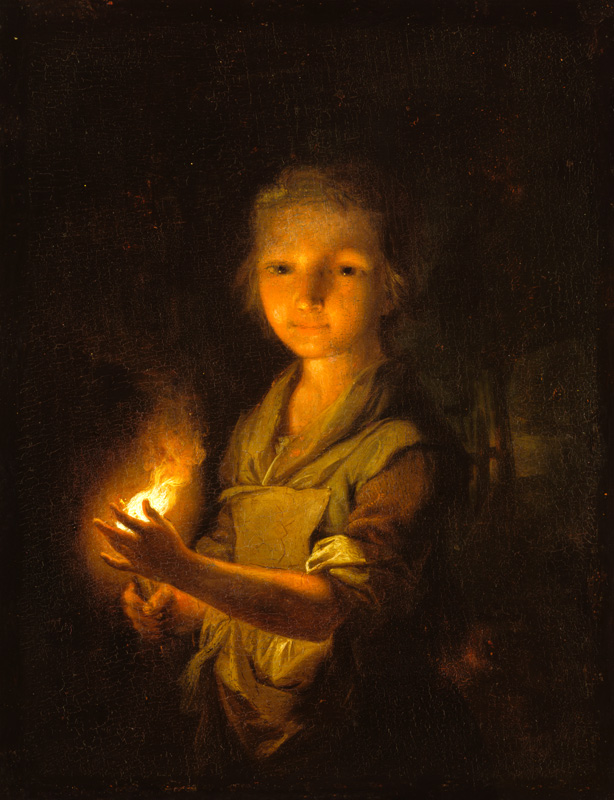 Ein Mädchen mit einer brennenden Fackel from Johann Conrad Seekatz