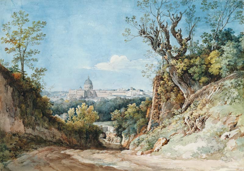 Blick auf St. Peter in Rom beim Arco Scuro. from Johann Georg von Dillis