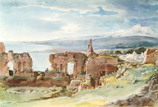 Das griechische Theater in Taormina. from Johann Georg von Dillis