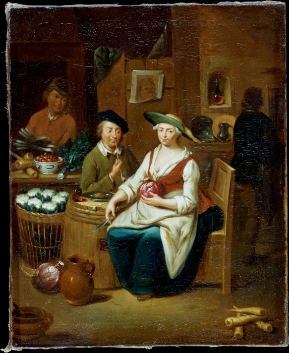 Kücheninterieur, Frau mit Kohl from Johann Gerlach Lambert
