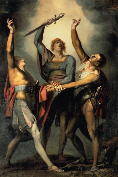 Die drei Eidgenossen beim Schwur auf dem Ruetli from Johann Heinrich Füssli