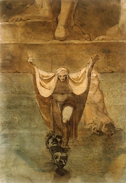 Dante und Vergil auf dem Eis des Kozythos from Johann Heinrich Füssli