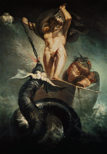 Thor im Kampf mit der Midgardschlange from Johann Heinrich Füssli