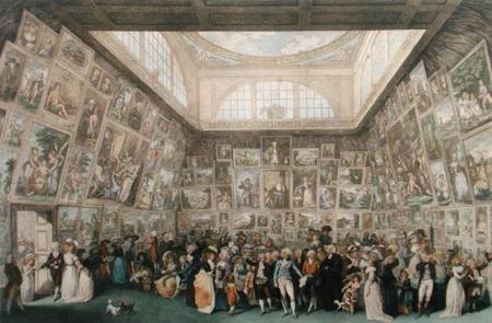 The Exhibition of the Royal Academy, 1787, engraved by Pietro Antonio Martini (1738-97) from Johann Heinrich Ramberg
