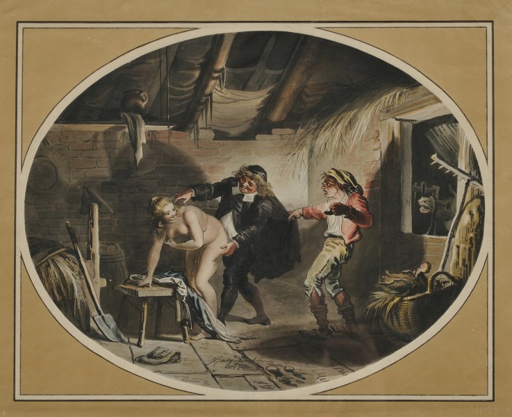 La Jument du compère Pierre (after the poem by Jean de La Fontaine) from Johann Heinrich Ramberg