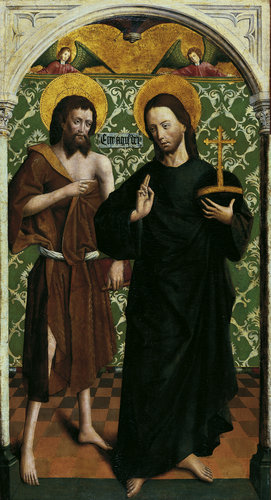 Teil eines Johannes-Altares: Christus und Johannes der Täufer from Johann Koerbecke