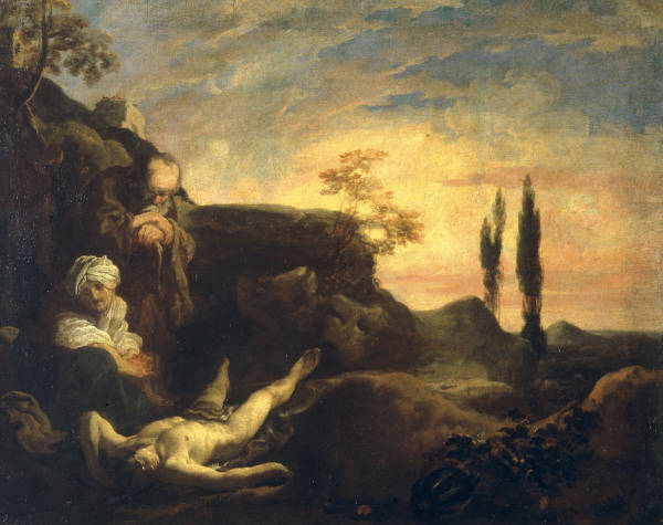 J.Liss, Adam u.Eva beweinen Abel from Johann Liss