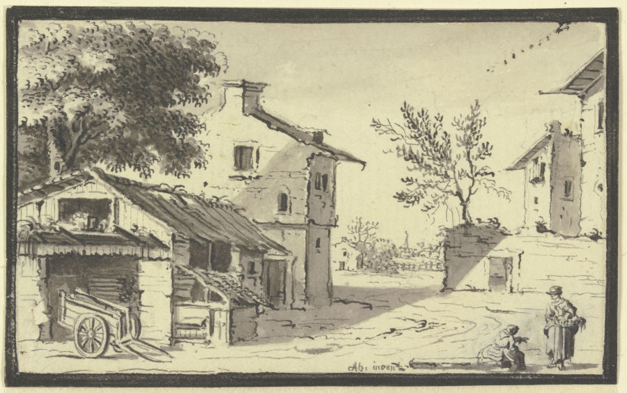 Straße in einem Dorf from Johann Ludwig Aberli