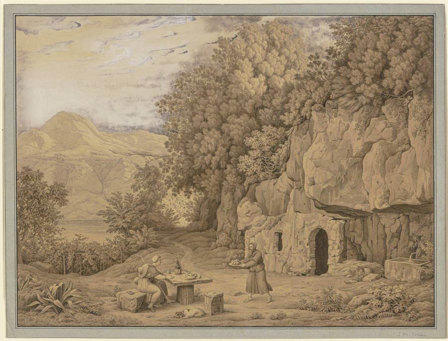 Eremitage bei Albano from Johann Martin von Rohden