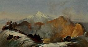Der Krater des Vulkans Colima. from Johann Moritz Rugendas
