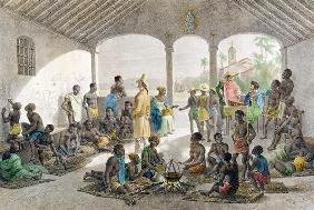 Marche aux Negres, engraved by Deroi, 1827-35 (colour litho)