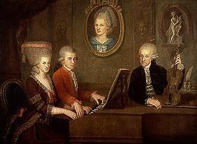 Die Familie Leopold Mozart beim Musizieren