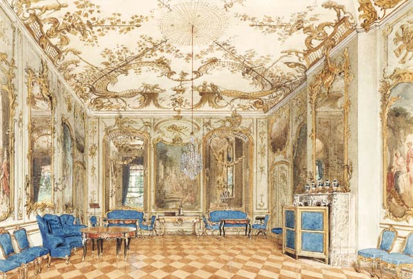 Concert Room of Sanssouci Palace in Potsdam from Johann Philipp Eduard Gaertner