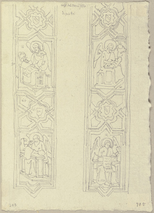 An den Fenstergurten der Kapelle der heiligen Katharina in S. Francesco zu Assisi from Johann Ramboux