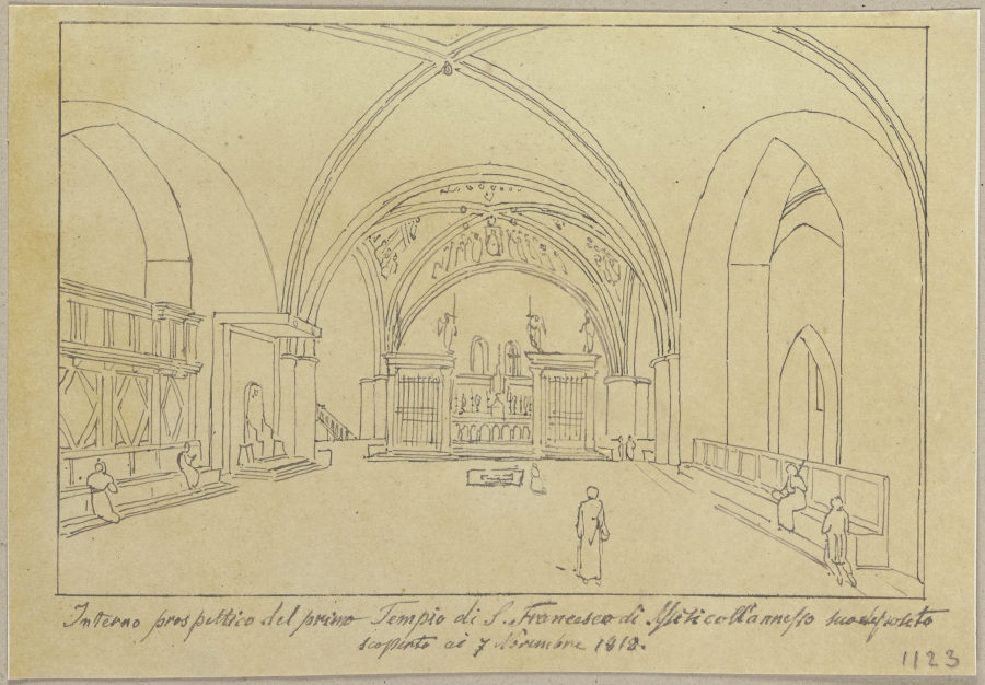 Ansicht der unteren Kirche von San Francesco from Johann Ramboux