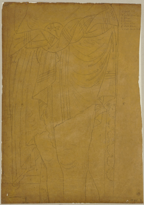 Detail eines Kruzifixes auf Holz in einer der Seitenkapellen von Santa Maria degli Angeli in San Fra from Johann Ramboux