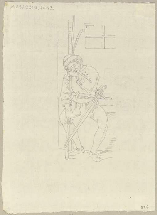 Ein Wächter am Gefängnis Petri aus dem Fresko in Santa Maria del Carmine zu Florenz from Johann Ramboux