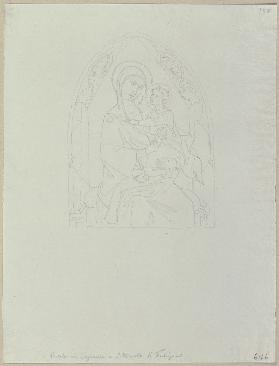 Maria mit Jesuskind, nach einer Tafel in der Sakristei von San Nicolò in Foligno