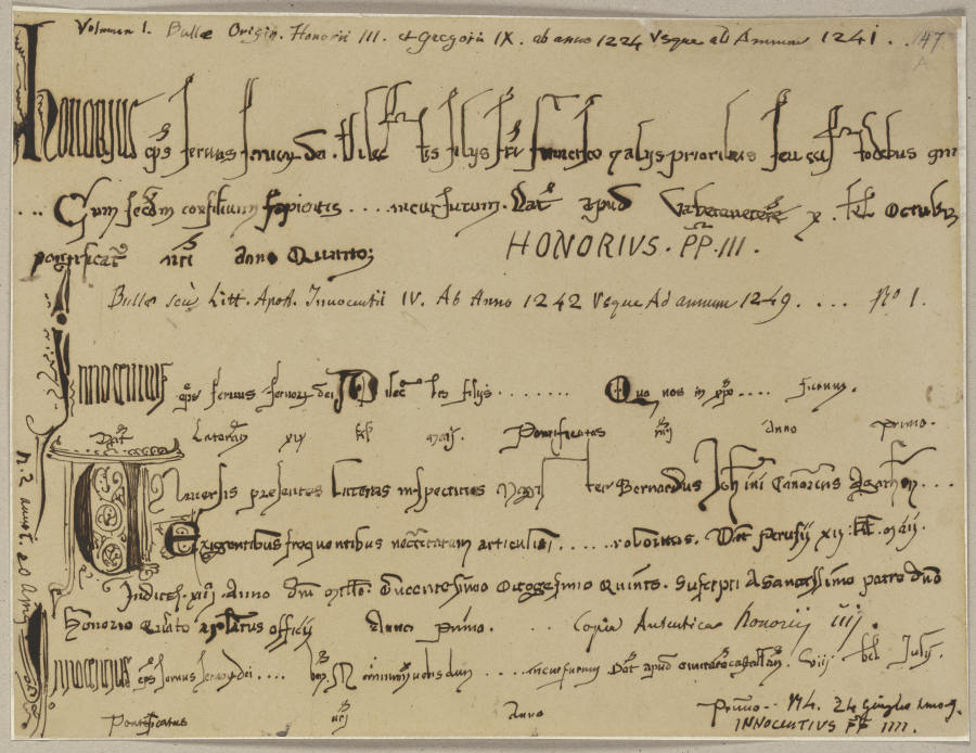 Nachschrift einer Urkunde aus dem 13. Jahrhundert from Johann Ramboux